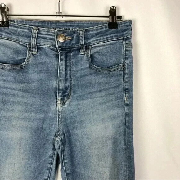 American Eagle AEO Tall Hi Rise Jegging Light Wash Skinny Jeans 6L - Picture 4 of 5
